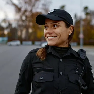 A brave woman driven by security guards the Rebel Security Service
